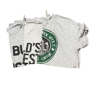 Funny sayings coffee mom life graphic Tee Trio